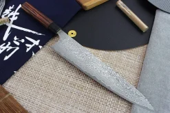 Couteau de chef japonais artisanal Masakage Kumo 27cm damas 63 couches