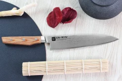 Couteau de chef japonais Shimomura Un-Ryu 21cm damas 33 couches
