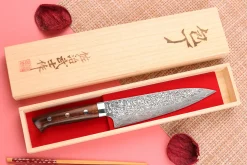 Couteau de chef japonais Takeshi Saji R2 Damas Mosaïque 18cm