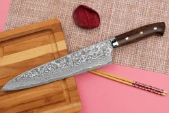 Couteau de chef japonais Takeshi Saji R2 Damas Mosaïque 24cm