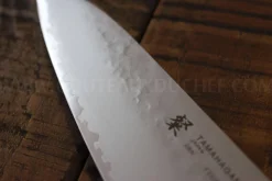 Couteau de chef japonais Tamahagane Tsubame lame martelée 15cm acier VG5