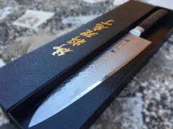 Couteau de chef japonais Tamahagane Tsubame lame martelée 24cm acier VG5