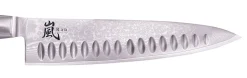 Couteau de chef japonais Yaxell RAN lame 20cm alvéolé damas 69 couches