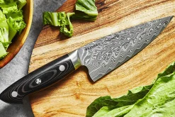 Couteau de chef japonais Zwilling Kramer Euro Stainless 16cm damassé manche en micarta