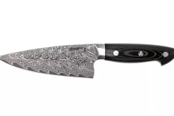 Couteau de chef japonais Zwilling Kramer Euro Stainless 16cm damassé manche en micarta