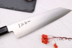 Couteau de chef kiritsuke 21cm japonais artisanal Sukenari HAP40 San Maï manche en bois de rose