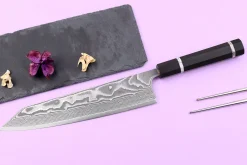 Couteau de chef kiritsuke 24cm japonais artisanal Yuzo Kanko Damas SG2