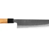 Couteau de chef kiritsuke 24cm japonais artisanal Hinoura Mutsumi Ajikataya Black Nashiji