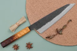 Couteau de chef kiritsuke japonais artisanal Sakai Takayuki Homura Guren 22,5cm