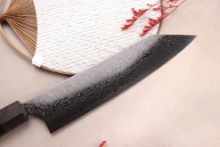 Couteau de chef kiritsuke japonais Kanetsugu Zuiun Kiwami revêtement DLC 21cm