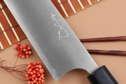 Couteau de chef kiritsuke japonais artisanal Shibata Koutetsu R2 21cm