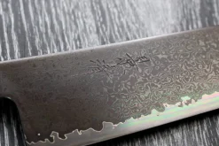 Couteau de chef kiritsuke japonais artisanal Kagekiyo Black Damascus VG10 21cm