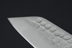 Couteau de chef kiritsuke Kotai lame martelée 20cm manche ébène avec fourreau