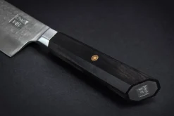 Couteau de chef kiritsuke Kotai lame martelée 20cm manche ébène avec fourreau
