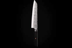 Couteau de chef kiritsuke Kotai lame martelée 20cm manche ébène avec fourreau