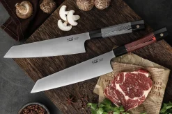 Couteau de chef kiritsuke Xin XinCare acier inoxydable 21cm manche noir