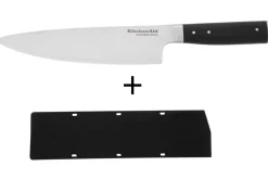 Couteau de chef Kitchen Aid Gourmet lame acier japonais 20cm + étui de protection