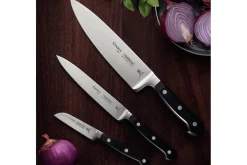 Couteau de chef Tramontina Century lame forgée 25cm manche polycarbonate noir