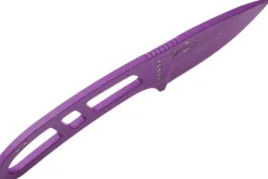 Couteau de cou Esee Candiru CAN-PURP-E lame acier carbone 5,1cm manche ajouré acier violet + étui