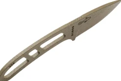 Couteau de cou Esee Candiru Dark Earth CAN-DE lame acier carbone 5,1cm manche ajouré en acier + étui