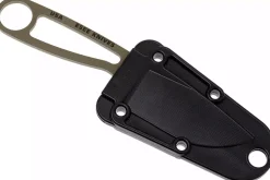 Couteau de cou Esee Dark Earth Izula IZULA-DE lame acier carbone 6,7cm manche en acier + étui