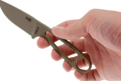 Couteau de cou Esee Dark Earth Izula IZULA-DE lame acier carbone 6,7cm manche en acier + étui