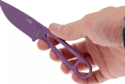 Couteau de cou Esee Izula IZULA-PURP-BLK lame acier carbone 6,2cm manche troué acier + étui noir