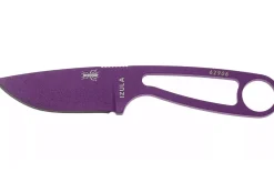 Couteau de cou Esee Izula IZULA-PURP-BLK lame acier carbone 6,2cm manche troué acier + étui noir