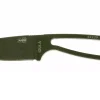 Couteau de cou Esee Izula IZULA-OD lame acier carbone 6,2cm manche ajouré acier vert olive + étui