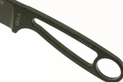 Couteau de cou Esee Izula IZULA-OD lame acier carbone 6,2cm manche ajouré acier vert olive + étui