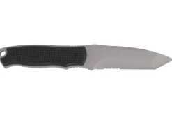 Couteau de cou Herbertz 103407 lame tanto 7cm manche polymère noir + étui