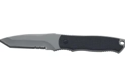 Couteau de cou Herbertz 103407 lame tanto 7cm manche polymère noir + étui
