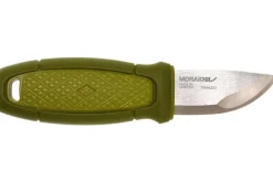Couteau de poche Mora Eldris 12651 lame inox 5,9cm manche caoutchouc vert + étui