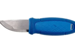 Couteau de poche Mora Eldris 12649 lame inox 5,9cm manche caoutchouc bleu + étui