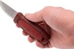 Couteau de poche Mora Eldris 12648 lame inox 5,9cm manche caoutchouc rouge + étui