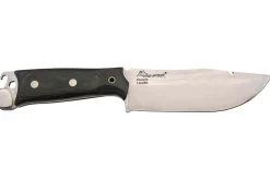 Couteau de survie Wildsteer Kodiak KOD01 lame 13cm manche micarta noir + étui en nylon