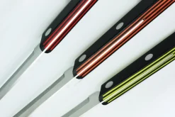 Couteau de table GÜDE Universel 10cm micro-denté manche noir/jaune