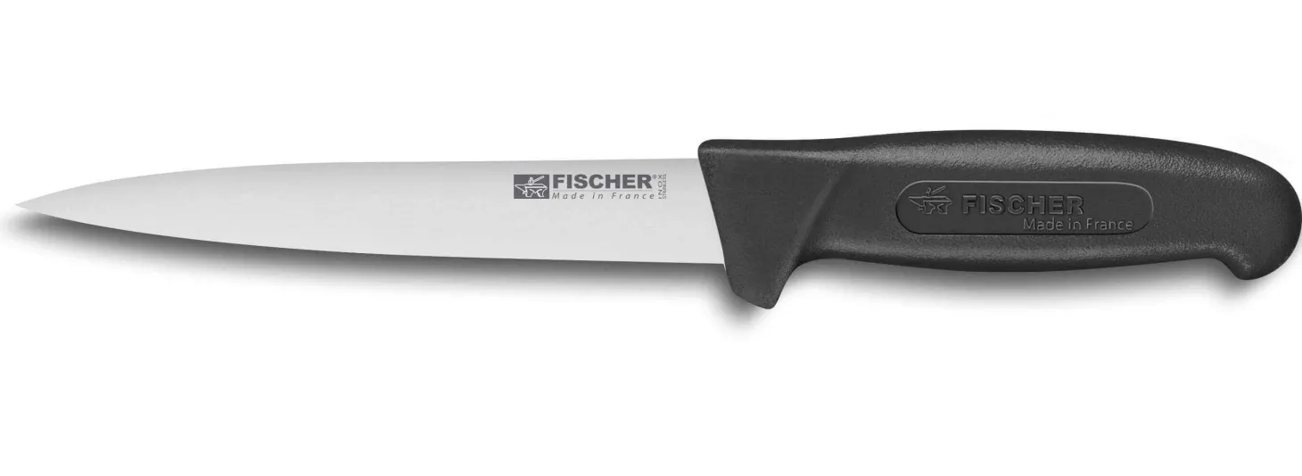 Couteau à dénerver flexible professionnel Fischer HACCP 17cm manche noir