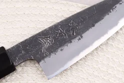 Couteau d'office 10cm japonais artisanal Hinoura Mutsumi Ajikataya Black Nashiji
