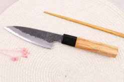 Couteau d'office 10cm japonais artisanal Hinoura Mutsumi Ajikataya Black Nashiji