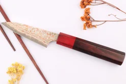 Couteau d'office 9cm japonais artisanal Takeshi Saji VG10 Rainbow Nashiji