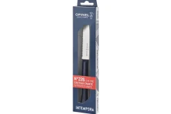 Couteau d'office Intempora Opinel n°226 lame crantée 10cm manche bleu marine