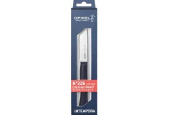 Couteau d'office Intempora Opinel n°226 lame crantée 10cm manche bleu marine