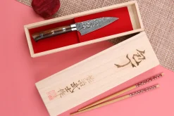 Couteau d'office japonais Takeshi Saji R2 Damas Mosaïque 8cm