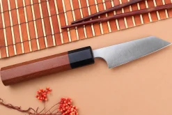 Couteau d'office kiritsuke japonais artisanal Shibata Koutetsu R2 8cm