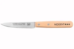 Couteau d'office Nogent Classic manche en hêtre lame crantée 9cm