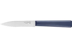 Couteau d'office Opinel Les Essentiels + n°313 lame 10cm crantée manche en polymère bleu
