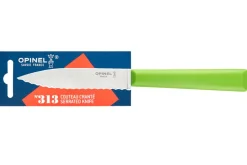 Couteau d'office Opinel Les Essentiels + n°313 lame 10cm crantée manche en polymère vert