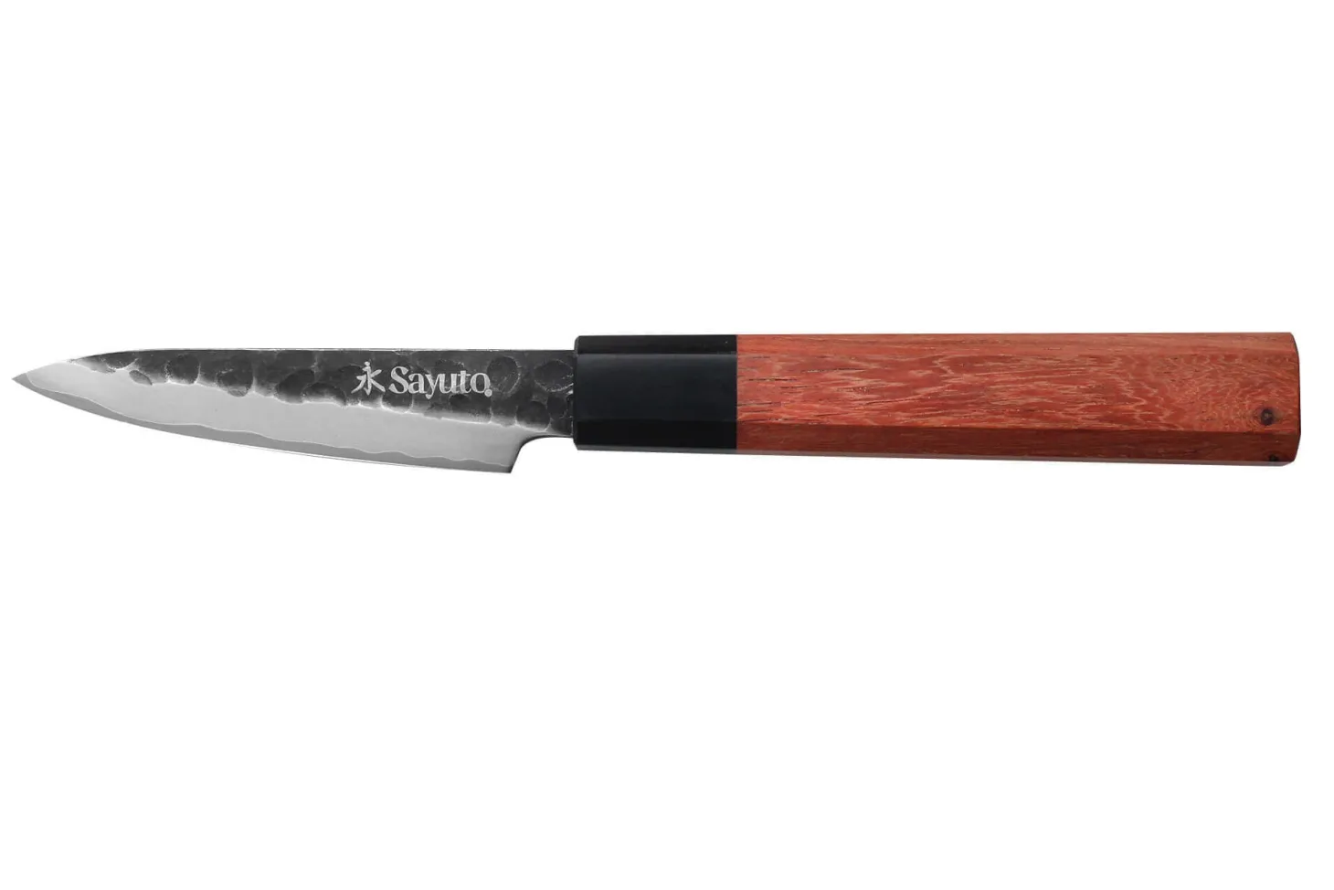 Couteau d'office Sayuto Séquoia San Mai martelé 9cm