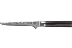 Couteau à désosser 15cm Fukito Ébène Damas martelé